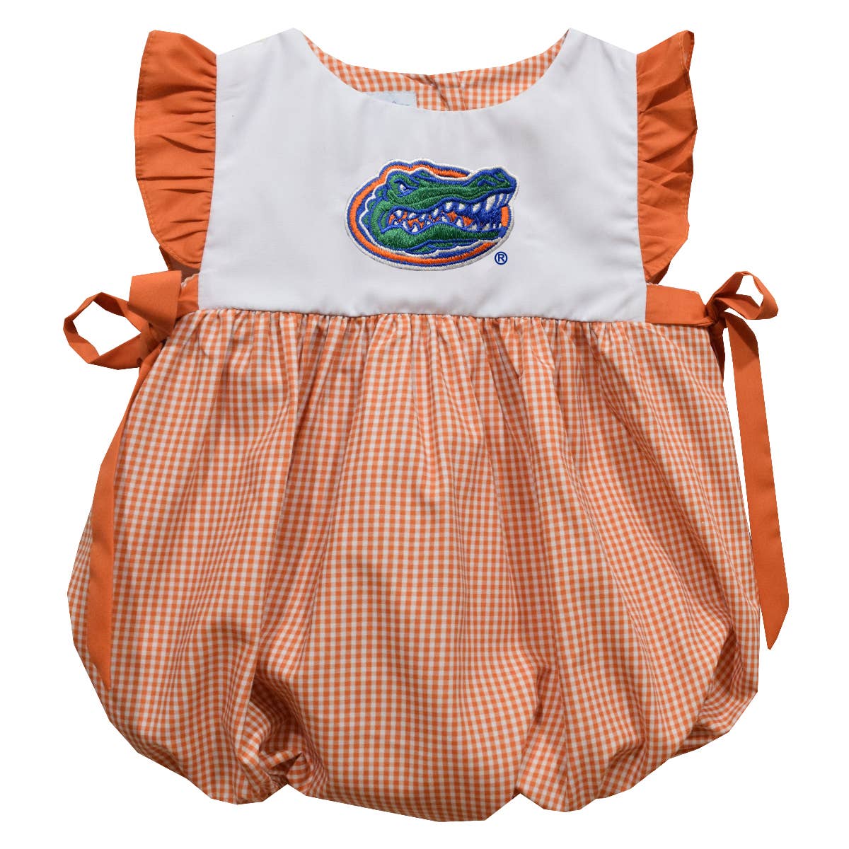 Florida Gators Embroidered Gingham Girls Bubble