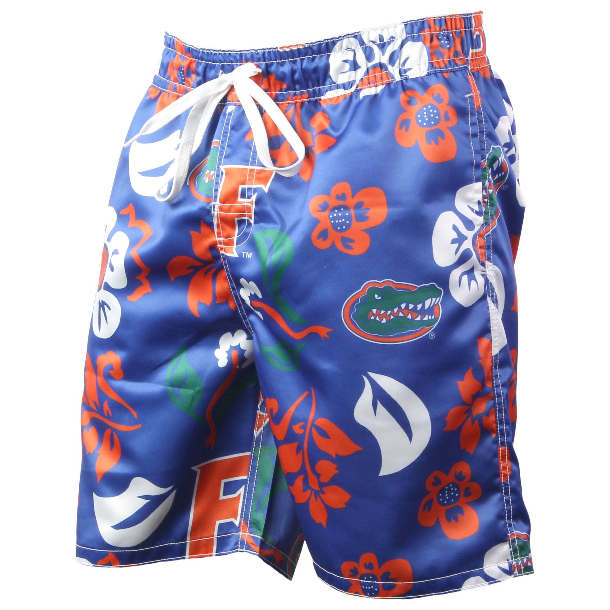 Wes and Willy Mens Florida Gators Floral Swim Trunks