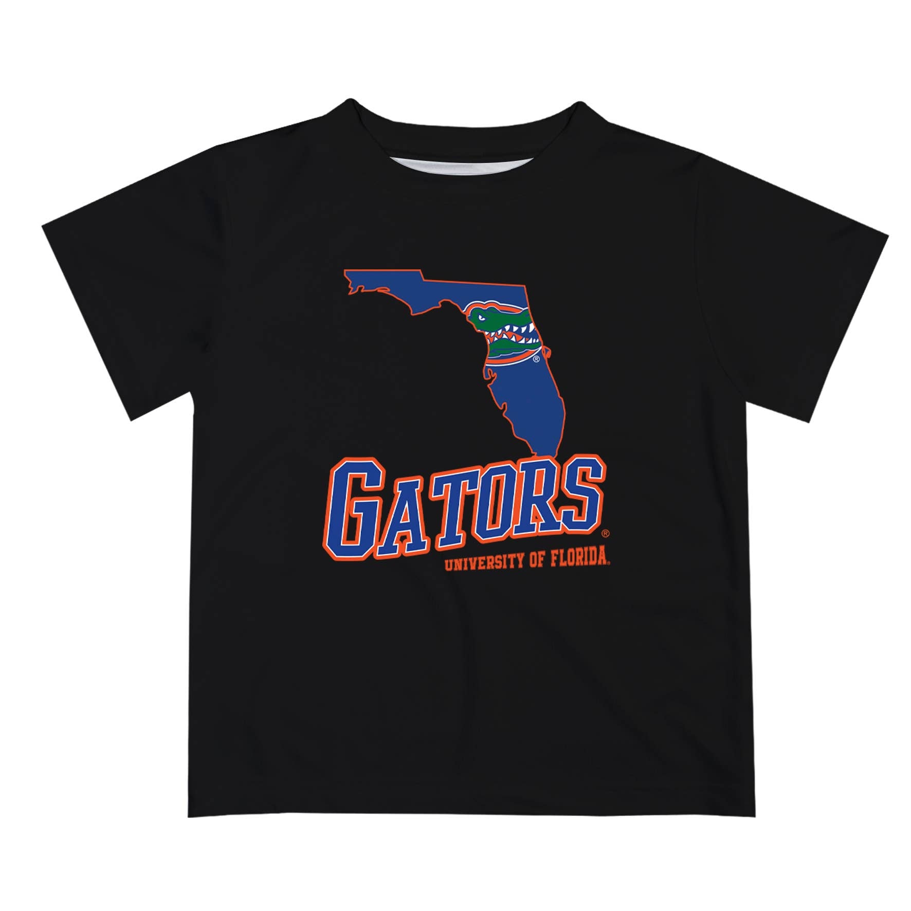 Florida Gators State Map Short Sleeve T-shirt: Gray / L