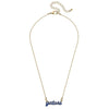 Florida Gators Enamel Script Necklace in Blue