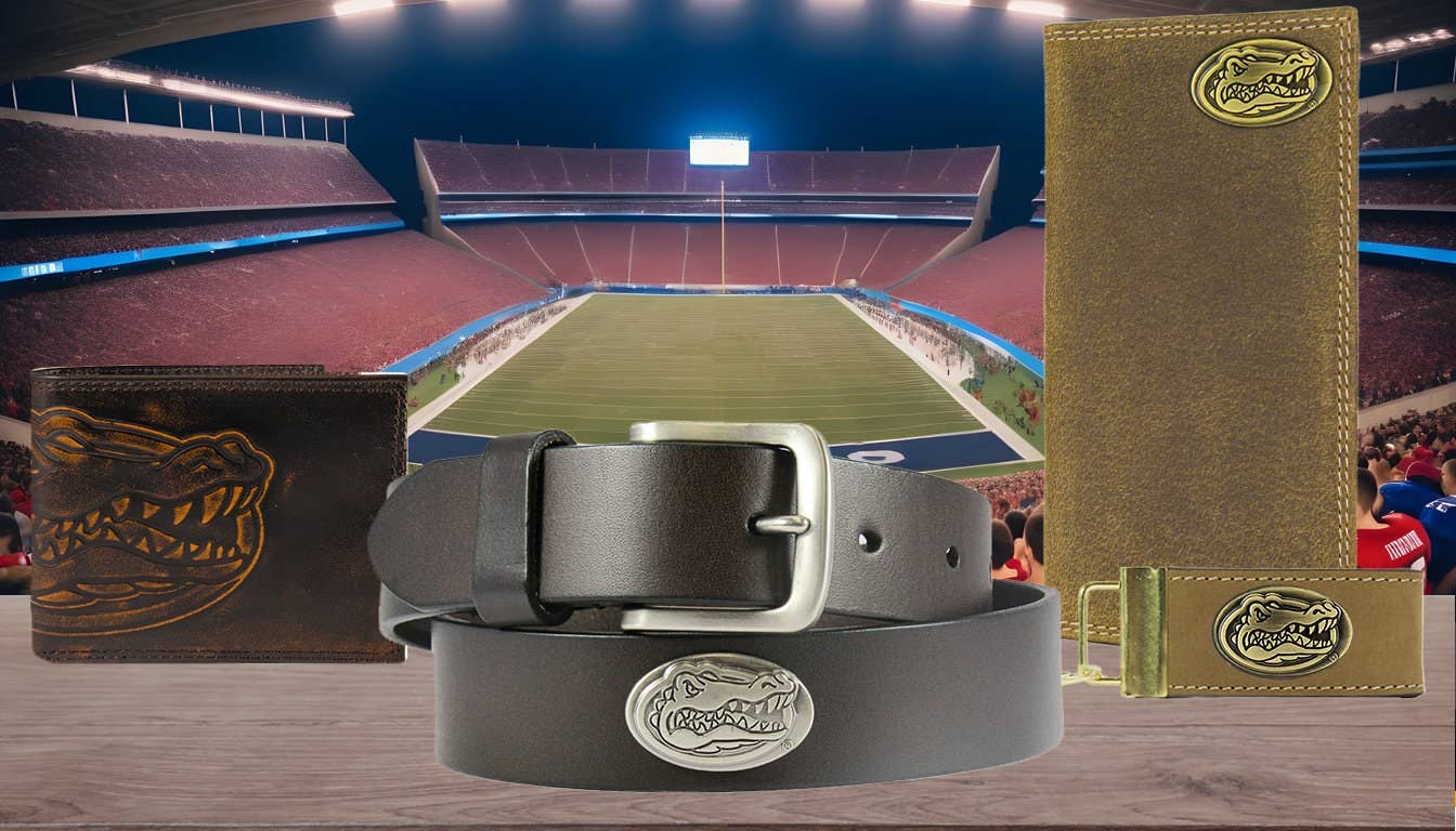 Florida Gators Men's Collegiate Leather Belt: Brown / 40