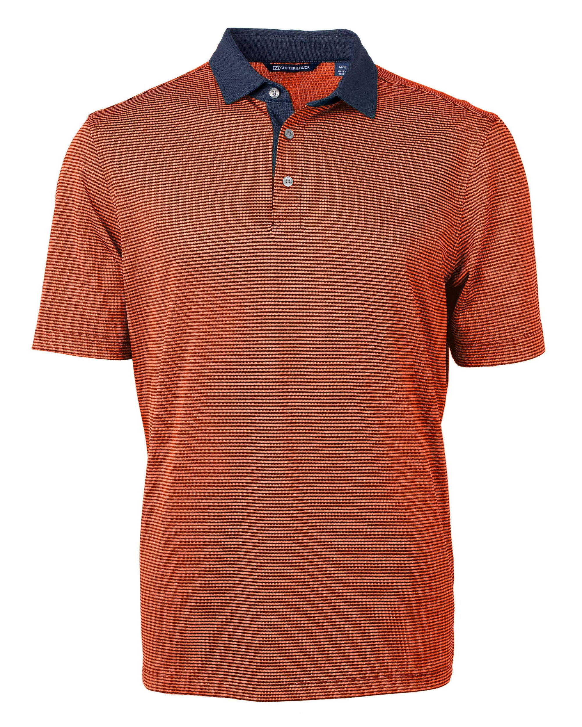 Cutter & Buck Virtue Eco Micro Stripe Recycled Mens Polo