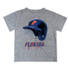 Florida Gators Original Dripping Baseball Helmet T-Shirt: 2 / Orange