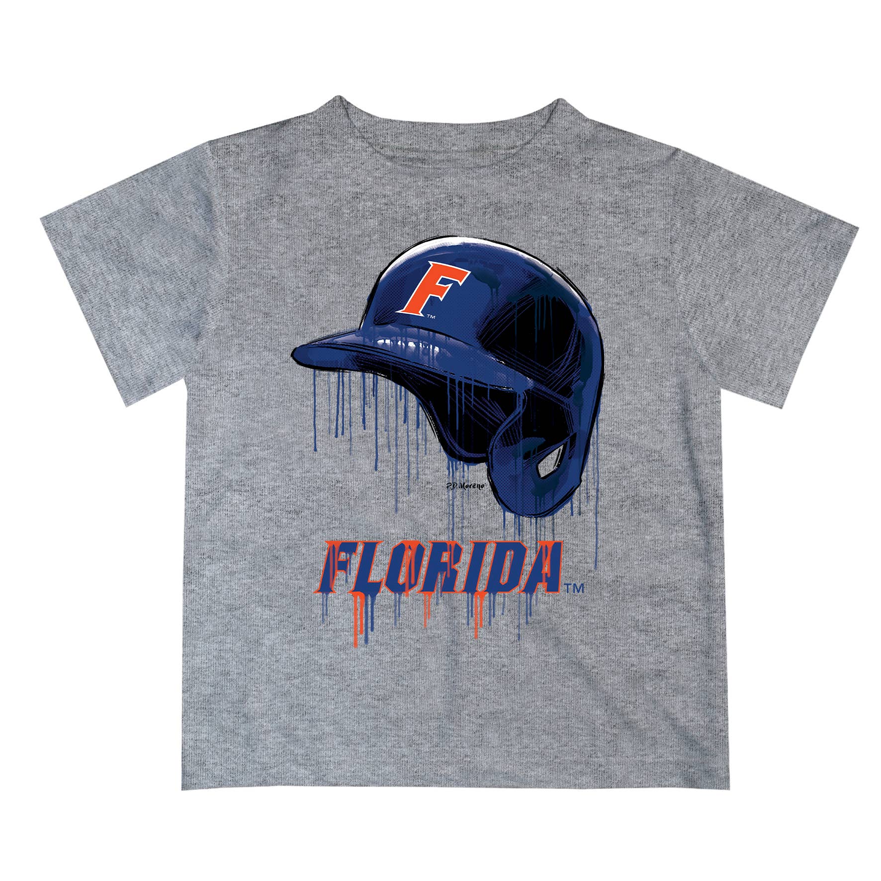 Florida Gators Original Dripping Baseball Helmet T-Shirt: 5 / Orange