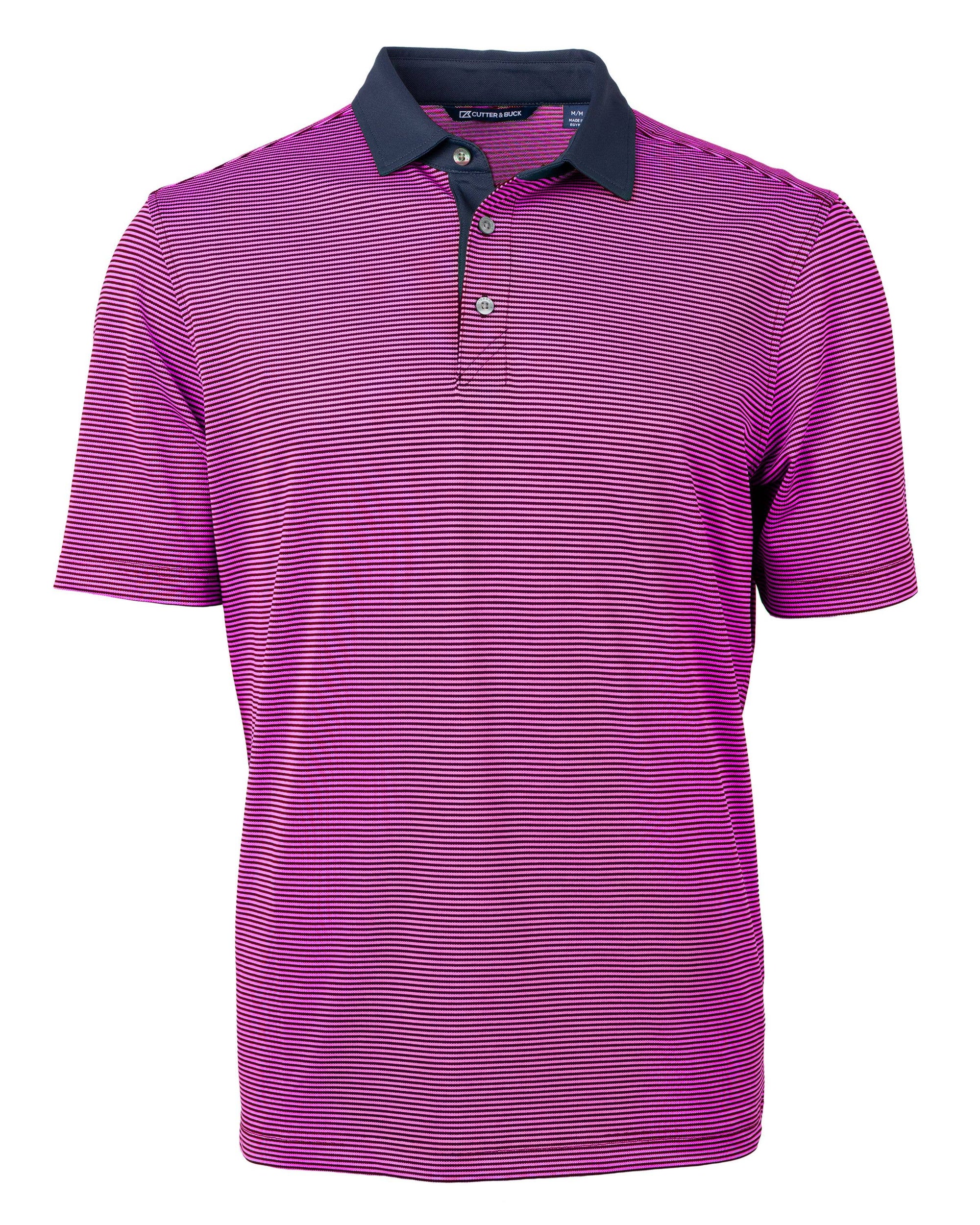 Cutter & Buck Virtue Eco Micro Stripe Recycled Mens Polo
