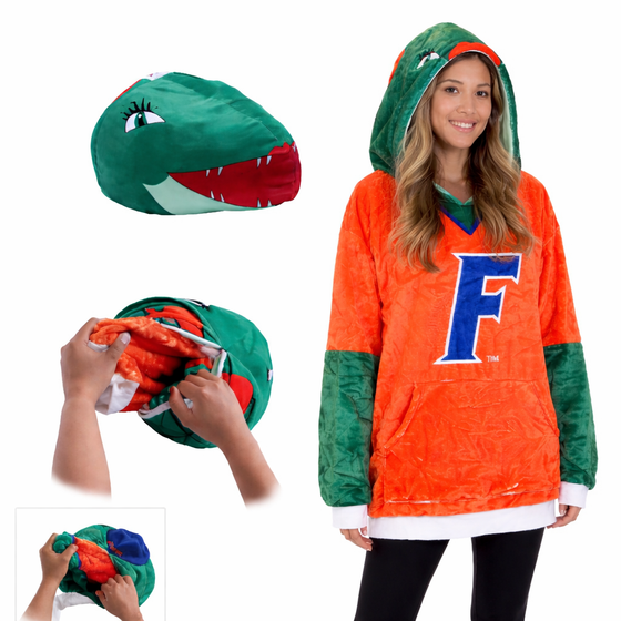 University of Florida Alberta Snugible 2-in-1 Blanket Hoodie & Pillow