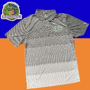 Striped Grey Scale Polo