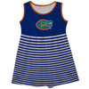 Florida Gators Tank Dress Solid Blue Logo Stripes on Skirt: 6M