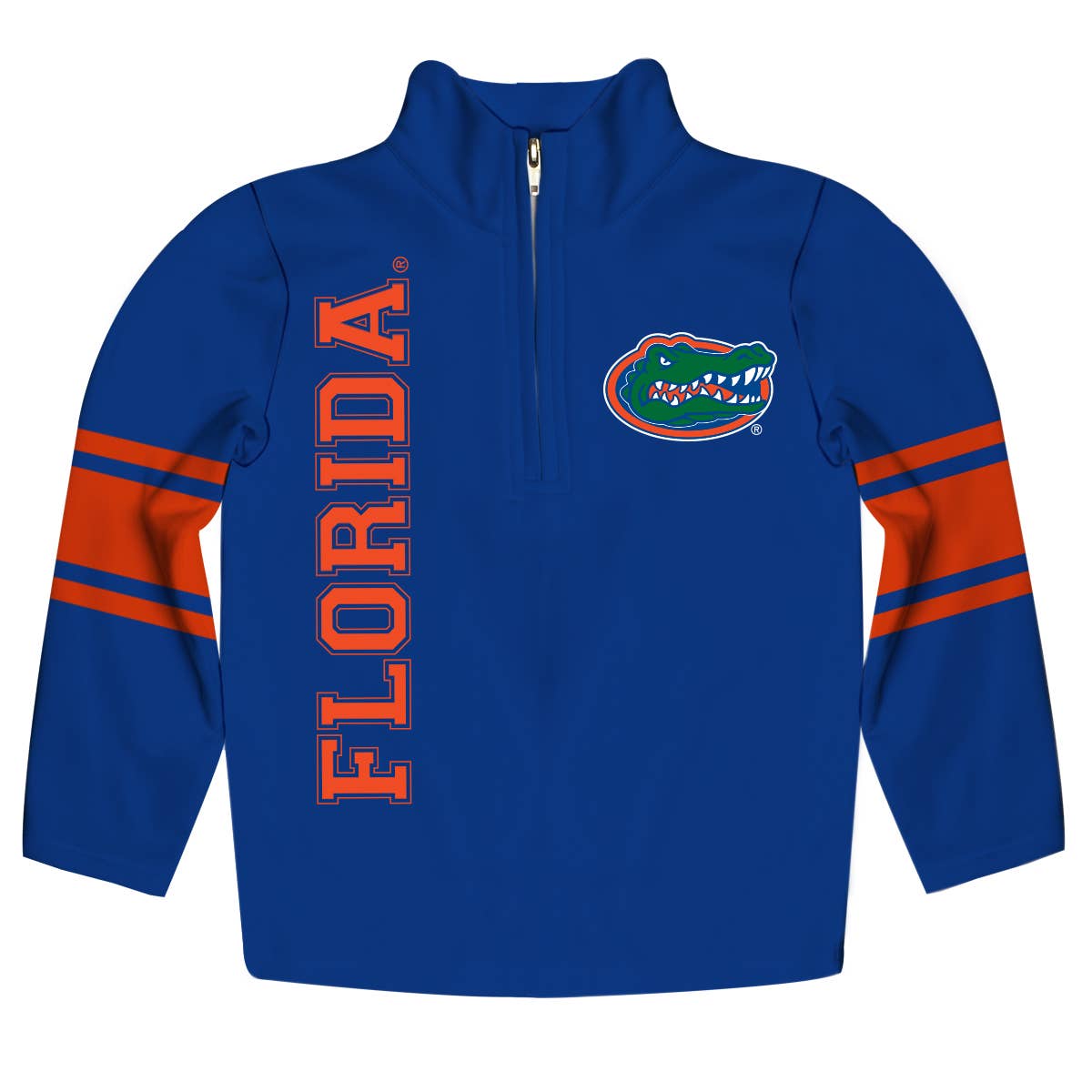 Florida Stripes Blue Long Sleeve Quarter Zip Sweatshirt