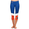 Florida Gators Ankle Color Block Blue Orange Capri Leggings