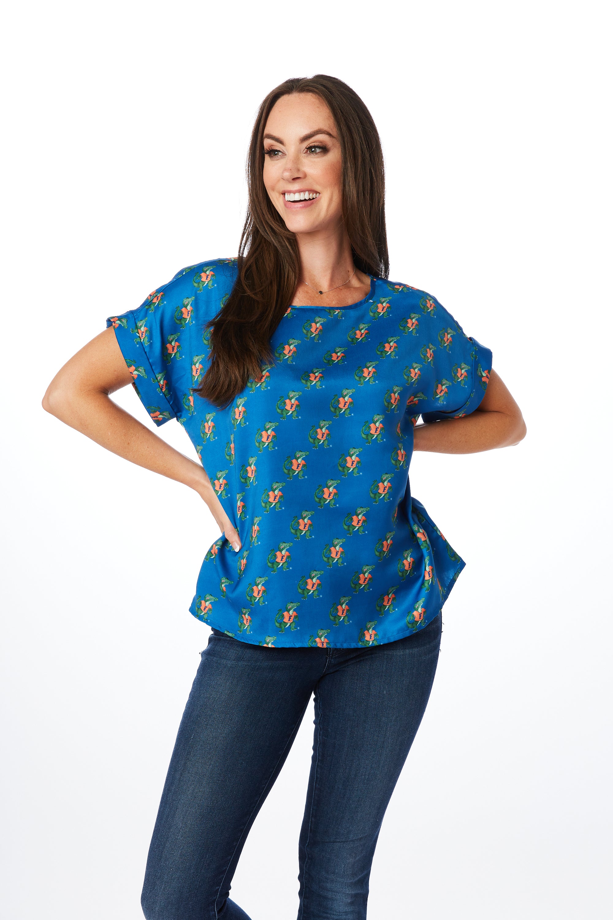 Florida Gators Stewart Simmons Rolled Cuff Blouse