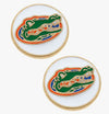 Florida Gators Enamel Disc Pendant Necklace in White