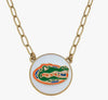 Florida Gators Enamel Statement Hinge Bangle in White