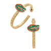 Florida Gators Enamel Logo Hoop Earrings in Green/Blue/Orang