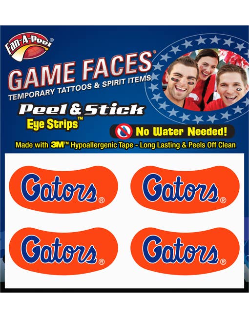 Florida Gators Eye Strip Temporary Tattoos