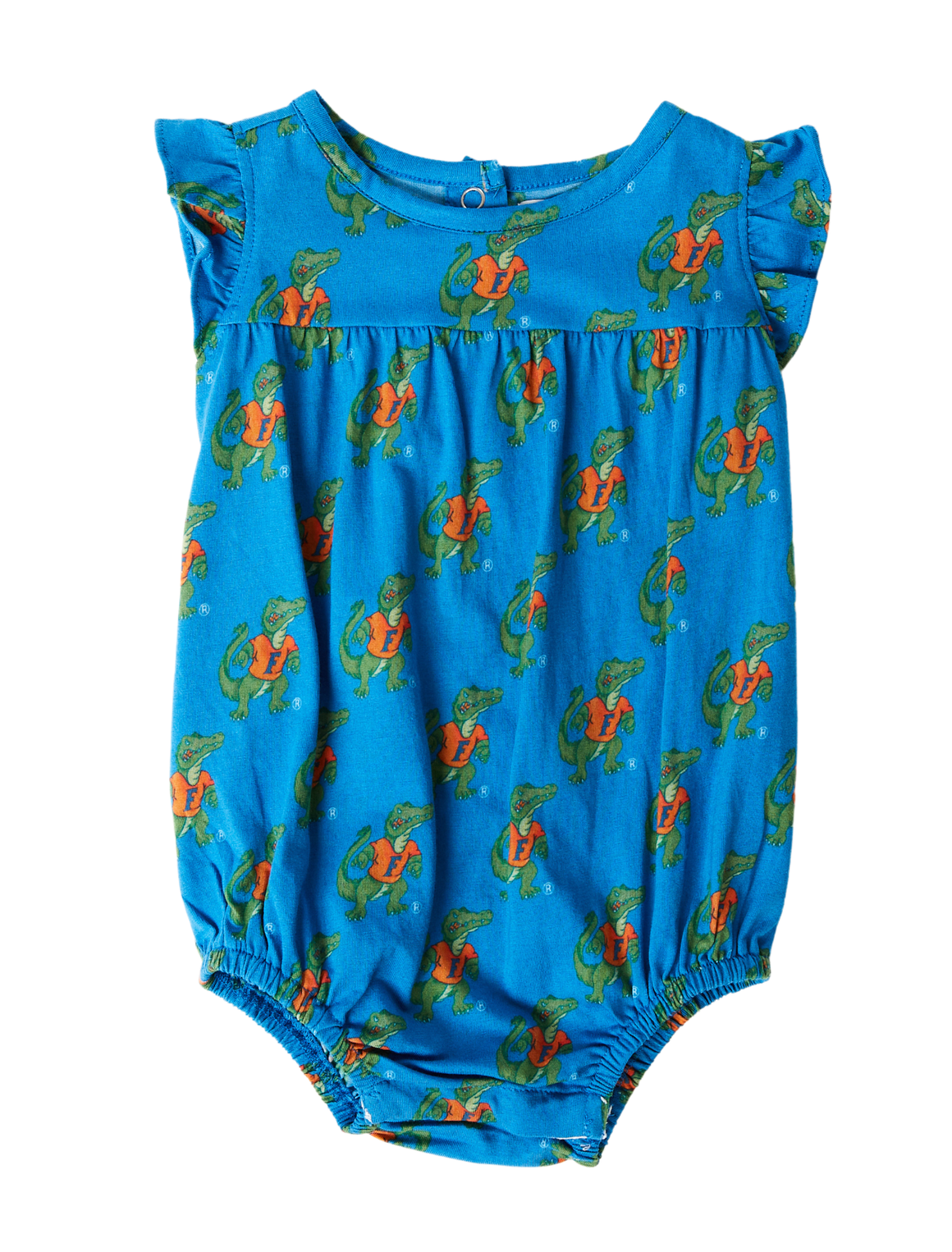 The Florida Flutter Sleeve Romper: 6-12M
