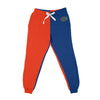 Color-Block Blue & Orange Fleece Joggers