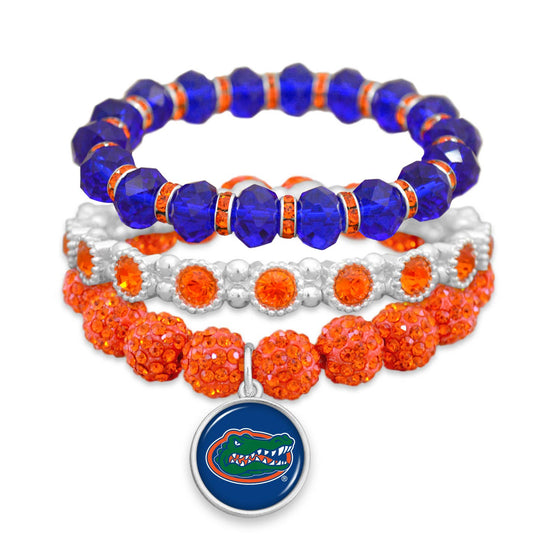 Florida Gators Amanda Stack Crystal Bracelet Set