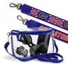 Lexi Clear Purse with Patterned Shoulder Straps - Florida