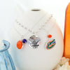 Florida Gators Silver Disk Trio Necklace