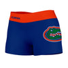 Florida Gators Logo on Thigh Blue Orange Women Yoga Shorts