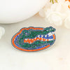 Florida Gator Head Crystal Pin