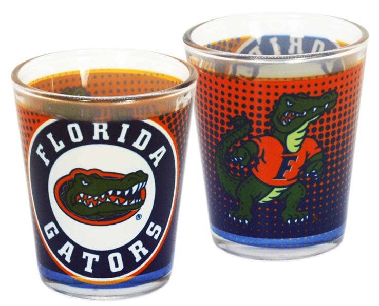 FLORIDA GATORS SHOTGLASS DOT PATTERN