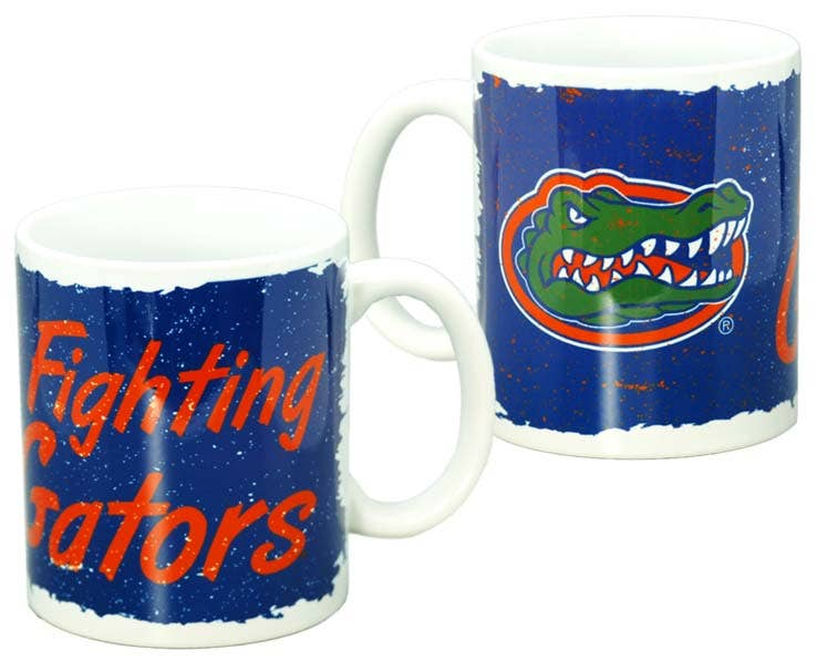 FLORIDA GATORS MUG CERAMIC TORN DESIGN