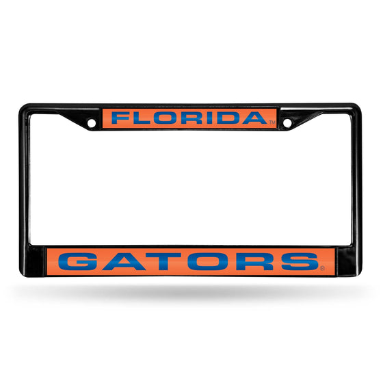 NCAA Florida Gators Laser Cut Black Chrome Frame