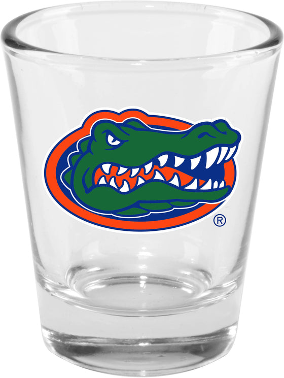2 oz. Clear Glass Shot W/Color Logo -Florida