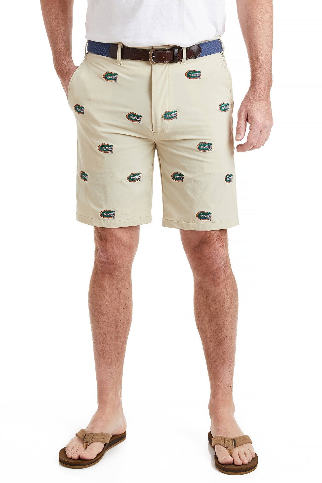 Collegiate Short Khaki with University of Florida Gators: 42 / Khaki / 9" Inseam