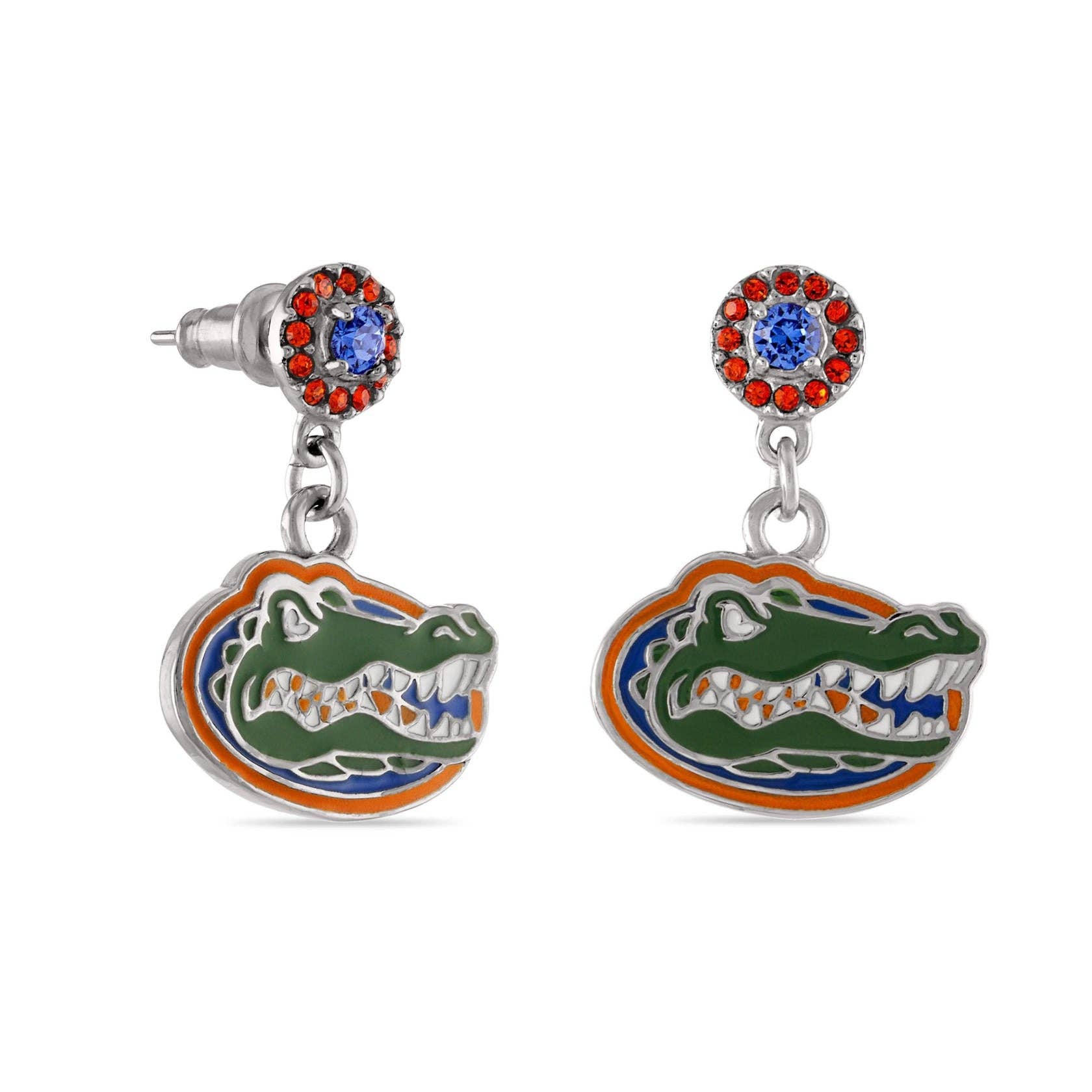 Florida Gators Crystal Drop Gator Head Earrings