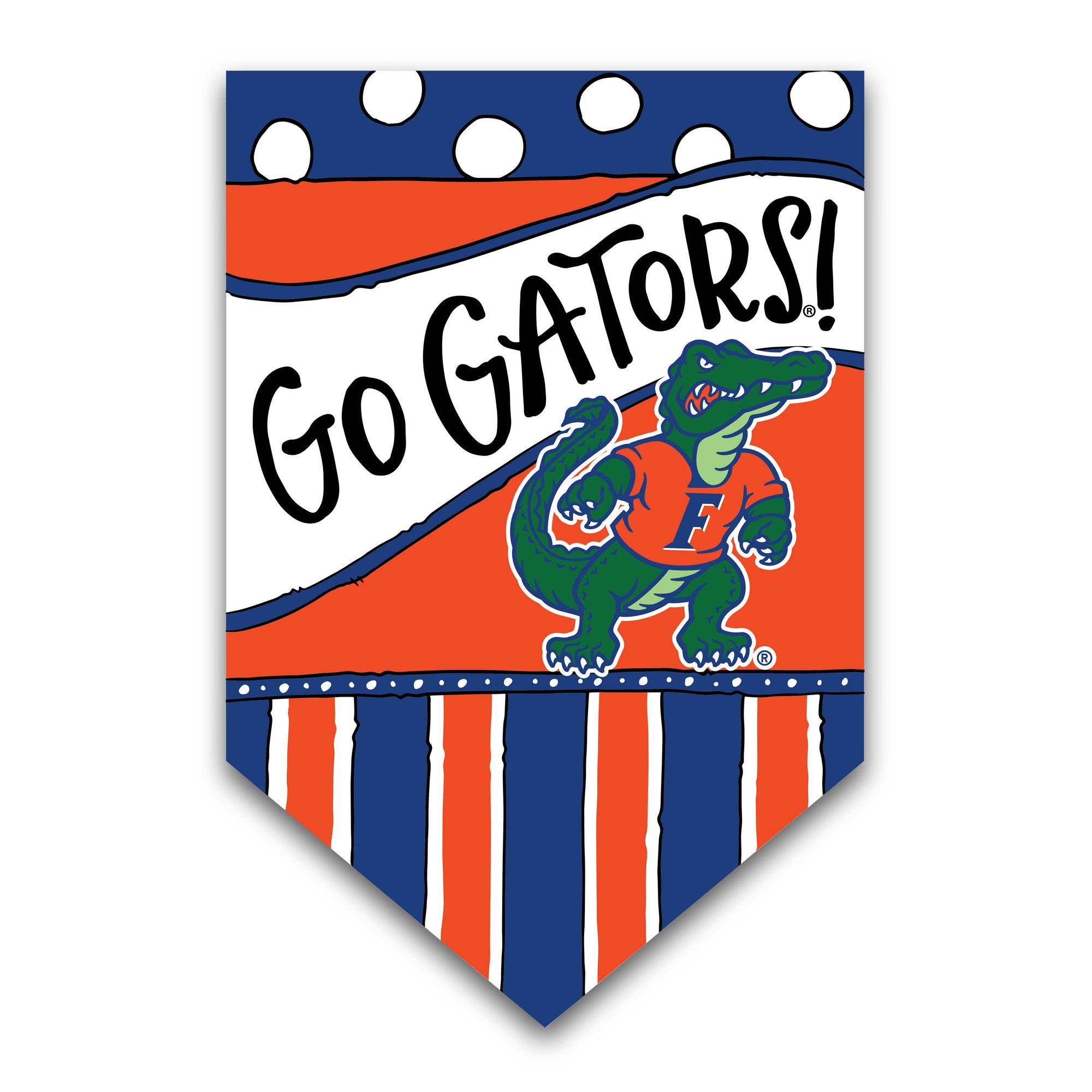Florida Gators Garden  Dots and Stripe