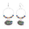 Florida Gators NCAA Beaded Hoop Earrings