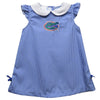 Florida Gators Embroidered Royal Gingham A Line Dress