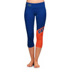 Florida Gators Leg Color Block Blue Orange Capri Leggings