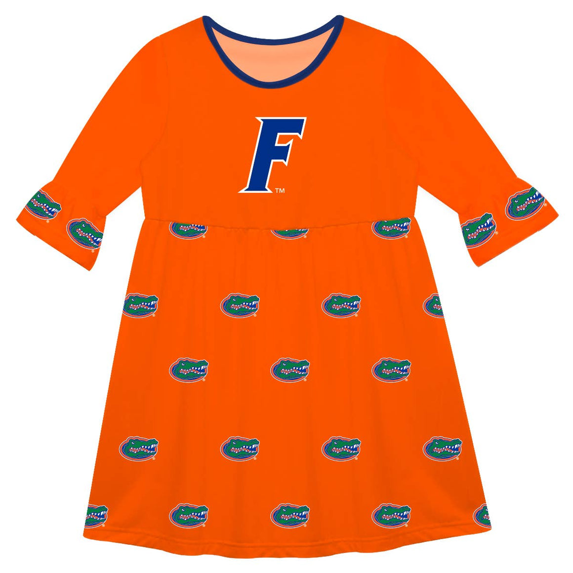 Florida Gators Game Day All Over Logo on Skirt Army Dress