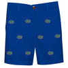 Florida Gators All Over Logo Blue Structured Shorts