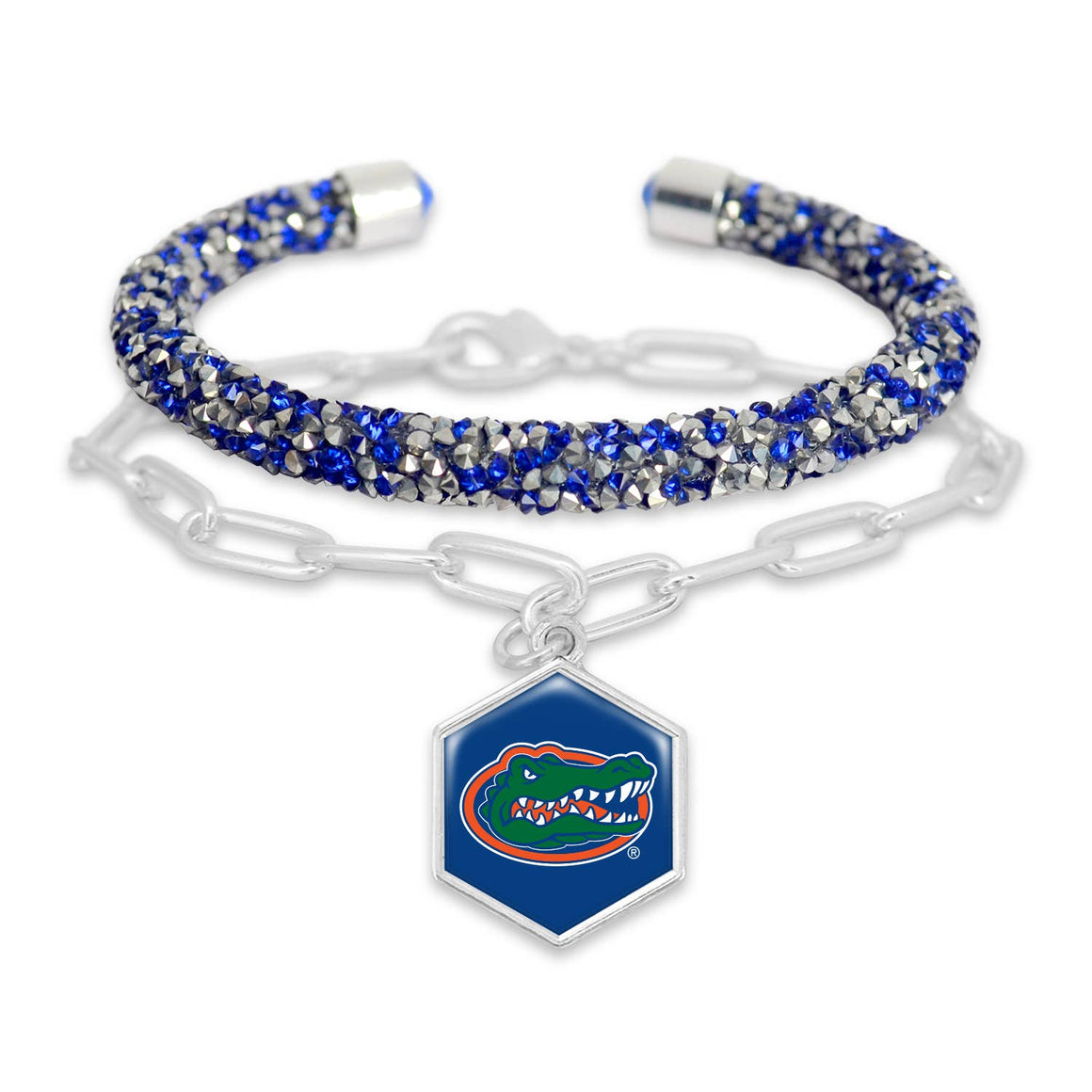 Florida Gators Crystal Cluster Juno Bracelet Stack