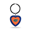 NCAA Florida Gators Color Rhinestone Heart Keychain
